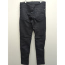 H&M Divided Black Biker Skinny Jeans With Ribbed Panels & Zipper Accents Size 28