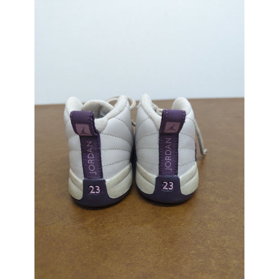 Air Jordan Toddler Shoes White & Purple With Laces Size 5C Pre-Owned