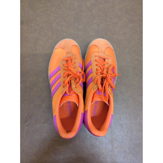 Adidas Gazelle Platform Shoes Orange & Purple 7.5 Womens Casual Sneakers Retro Style