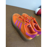 Adidas Gazelle Platform Shoes Orange & Purple 7.5 Womens Casual Sneakers Retro Style