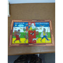 Souvenir De Centrafrique Framed Hand-Painted Wall Art With Central African Map & Figures Wood Frame