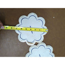Turkish Ceramic Blue Floral Decorative Coasters Set Of 2 6.5 Inches Diameter