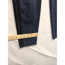 Democracy Womens Dark Wash Jeans With "Ab" Technology Size 10 Straight Leg Denim Raw Hem Made In China