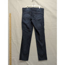 Democracy Womens Dark Wash Jeans With "Ab" Technology Size 10 Straight Leg Denim Raw Hem Made In China