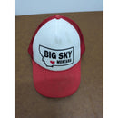 Big Sky Montana Red & White Mesh Trucker Hat Adjustable Snapback Cap
