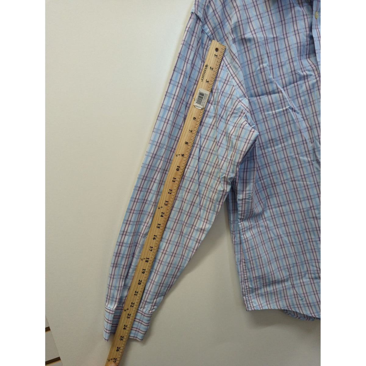 Banana Republic Mens Blue Plaid Long Sleeve Button-Up Shirt Size M