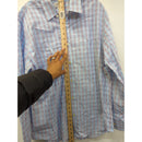 Banana Republic Mens Blue Plaid Long Sleeve Button-Up Shirt Size M