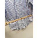 Banana Republic Mens Blue Plaid Long Sleeve Button-Up Shirt Size M