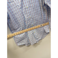 Banana Republic Mens Blue Plaid Long Sleeve Button-Up Shirt Size M