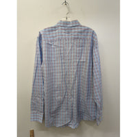 Banana Republic Mens Blue Plaid Long Sleeve Button-Up Shirt Size M