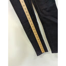 Black Lace-Up Skinny Jeans With Front Zipper Pockets & Back Patch Pockets Women’s Size S