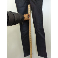 Black Lace-Up Skinny Jeans With Front Zipper Pockets & Back Patch Pockets Women’s Size S