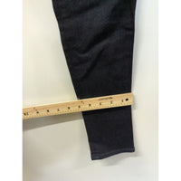 Black Lace-Up Skinny Jeans With Front Zipper Pockets & Back Patch Pockets Women’s Size S