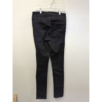 Black Lace-Up Skinny Jeans With Front Zipper Pockets & Back Patch Pockets Women’s Size S