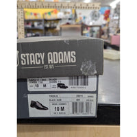 Stacy Adams Mens Triolo Black Dress Shoes Size 10M Crocodile Print Lace-Up Pre-Owned