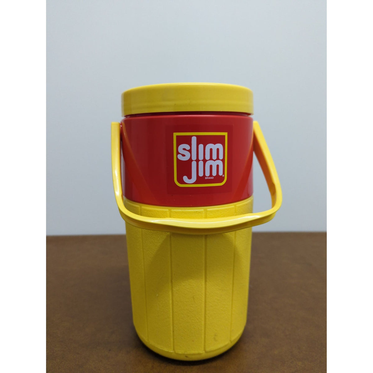 Slim Jim Vintage Coleman Thermos With MTV TRL Logo Red & Yellow 5590 USA Made