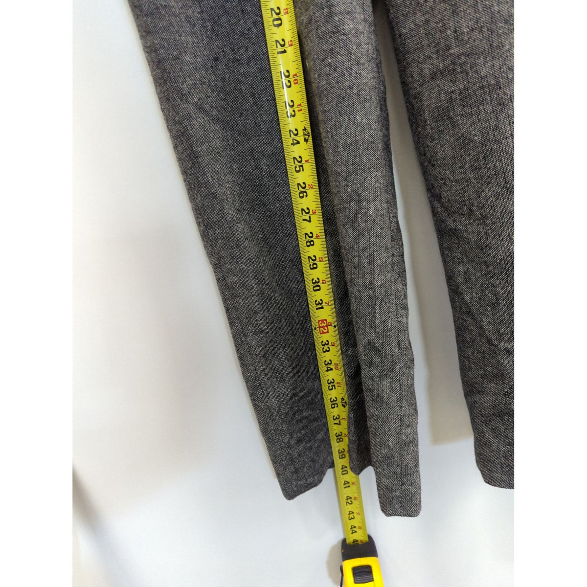 Calvin Klein Womens Gray Tweed Dress Pants 42" Length Mid-Rise Wide Leg Classic Fit Size 8.