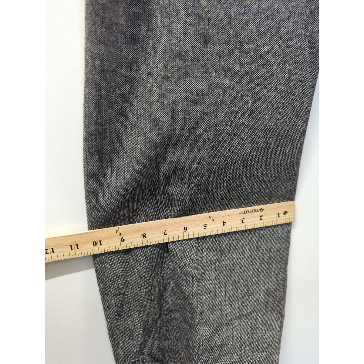 Calvin Klein Womens Gray Tweed Dress Pants 42" Length Mid-Rise Wide Leg Classic Fit Size 8.
