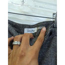 Calvin Klein Womens Gray Tweed Dress Pants 42" Length Mid-Rise Wide Leg Classic Fit Size 8.
