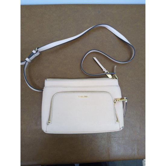 Calvin Klein Cream Crossbody Bag With Gold Hardware & Adjustable Strap 10.5"x7"