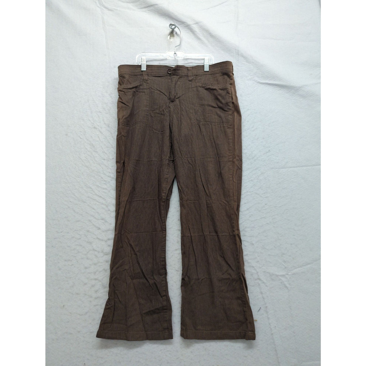 Gloria Vanderbilt Womens Brown Corduroy Pants Size 8P Made In Kenya