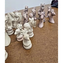Vintage Stone Chess Pieces Animal Theme missing a piece (see description)