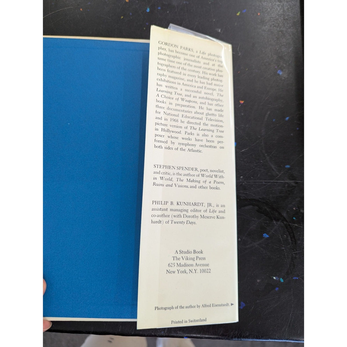 Gordon Parks "A Poet And His Camera" Hardcover Book With Dust Jacket 1969 Editio