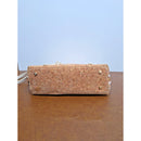 Mistique Cork & Faux Leather Double Strap Backpack Purse With Gold Accents And M