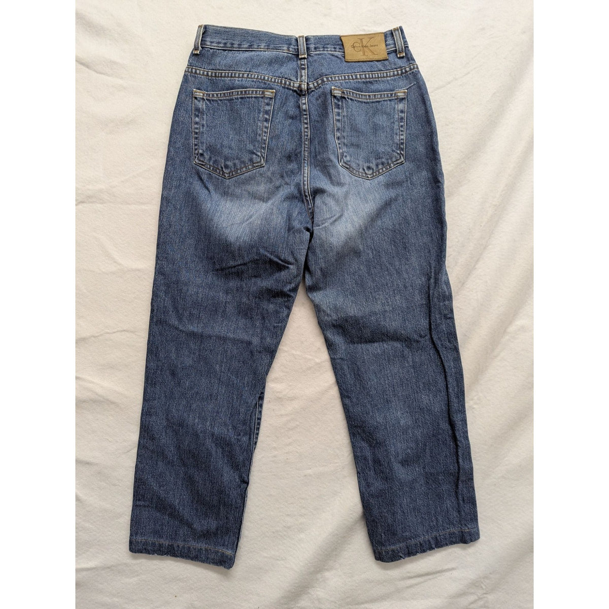Calvin Klein Womens Relaxed Fit Blue Jeans Size 10