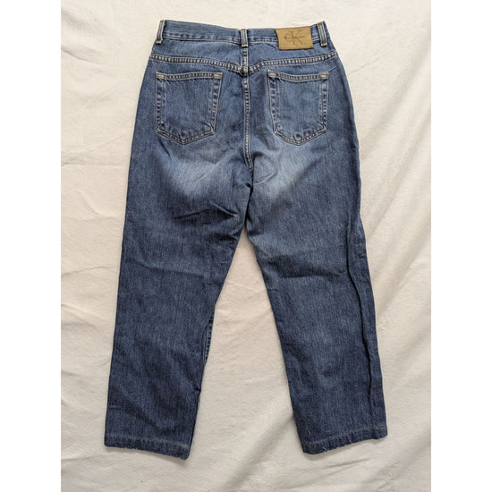 Calvin Klein Womens Relaxed Fit Blue Jeans Size 10
