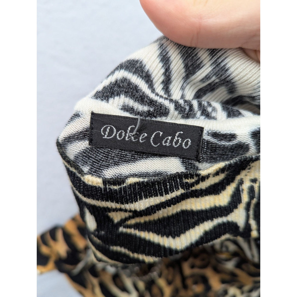 Dolce Cabo Womens Sleeveless Animal Print Top Zebra & Leopard Pattern