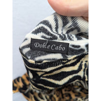 Dolce Cabo Womens Sleeveless Animal Print Top Zebra & Leopard Pattern
