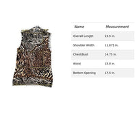 Dolce Cabo Womens Sleeveless Animal Print Top Zebra & Leopard Pattern