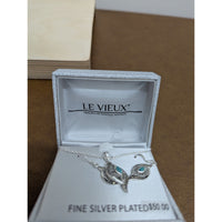 Le Vieux Fine Silver Plated Necklace & Earring Set With Swarovski Marcasite
