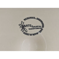Arte Florum Italica Cream Ceramic Square Plate With Topiary Design