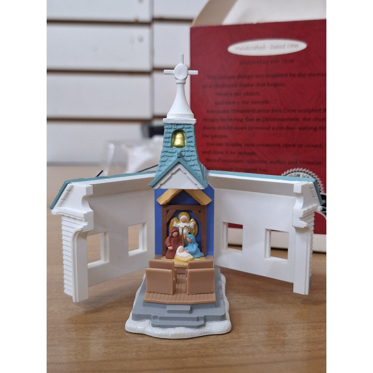 Hallmark Keepsake Ornament 1996 Come All Ye Faithful Church Opens Collectible Ch