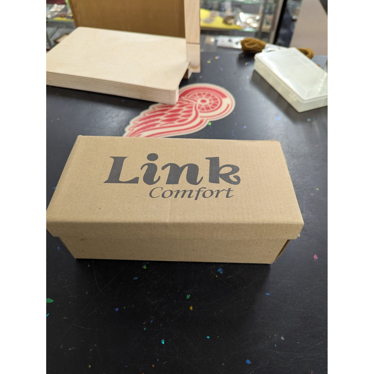 Link Comfort Girls Silver Glitter Mary Jane Shoes Size 10 With Box