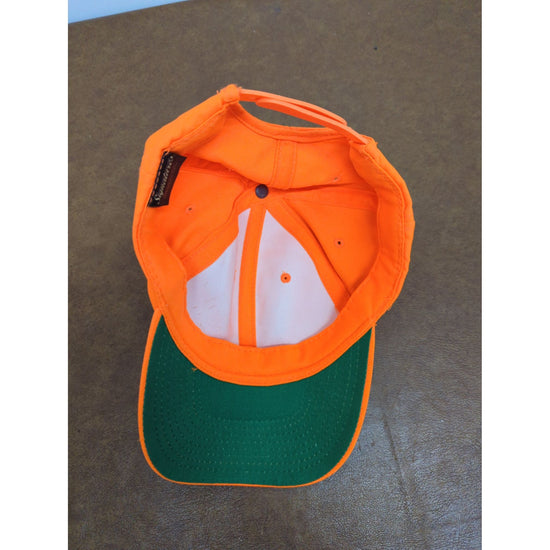 Bright Orange Adjustable Cap With Green Underbill By Signatures