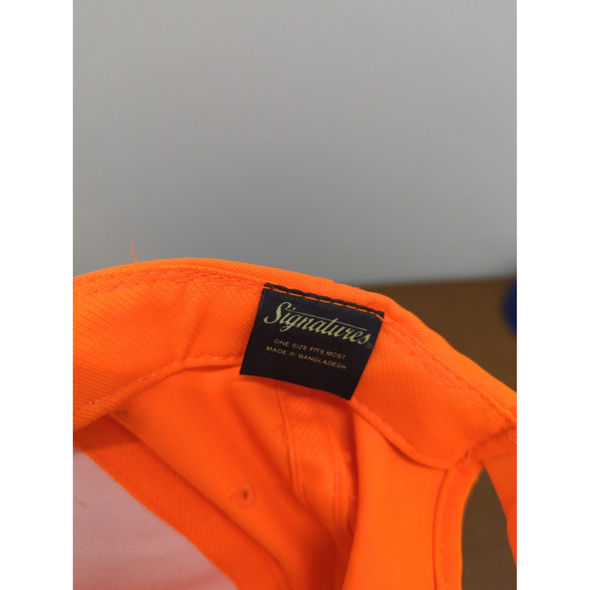 Bright Orange Adjustable Cap With Green Underbill By Signatures