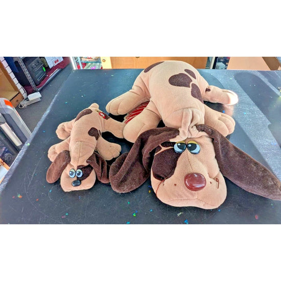 Vintage Tonka PP Puppy Dog Plush Set Brown & Tan Stuffed Animals Collectible Sof