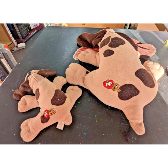 Vintage Tonka PP Puppy Dog Plush Set Brown & Tan Stuffed Animals Collectible Sof