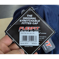 Flexfit Navy Stretchable Fitted Baseball Cap L/XL Polyester Cotton Blend