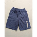 Hurley Boys Blue Fleece Shorts L With Elastic Waist