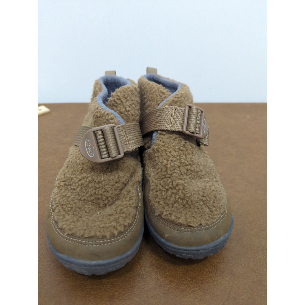 Chaco Kids Brown Fleece-Lined Shoes Adjustable Strap Rubber Sole Size 11