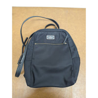 Kate Spade New York Black Nylon Small Backpack With Gold Accents And Adjustable Straps