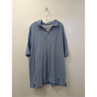Alex Cannon Blue Polo Shirt Short Sleeve Cotton Mens M Made In India