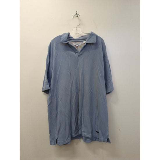 Alex Cannon Blue Polo Shirt Short Sleeve Cotton Mens M Made In India