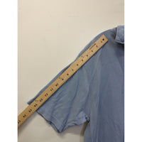 Alex Cannon Blue Polo Shirt Short Sleeve Cotton Mens M Made In India