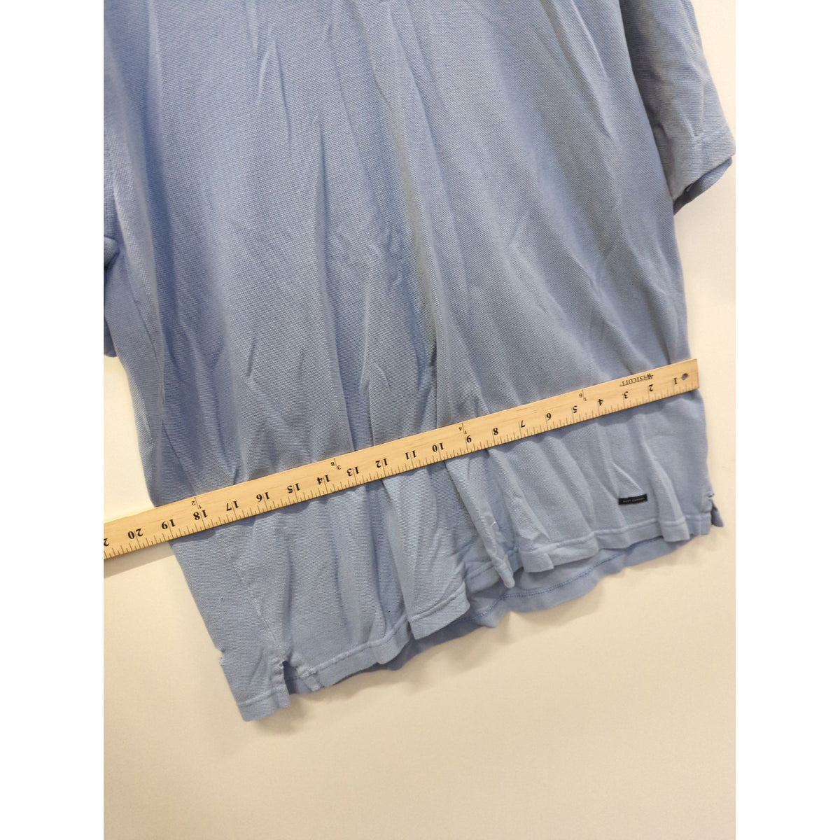 Alex Cannon Blue Polo Shirt Short Sleeve Cotton Mens M Made In India