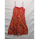 Tommy Hilfiger Paisley Spaghetti Strap Summer Dress Red Orange